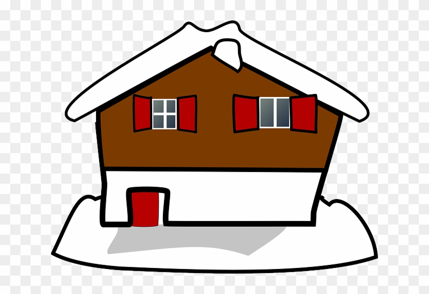 Gingerbread House, Home, House, Winter, Snow - House Covered In Snow Cartoon #277636