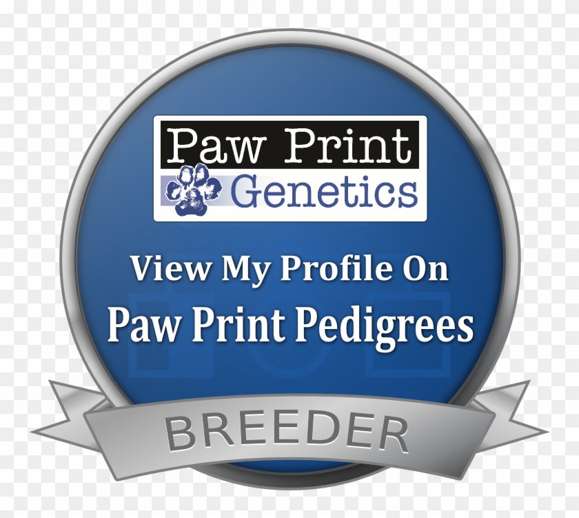 Paw Print Pedigrees Breeder Seal - Paw Print Genetics Badge #277669