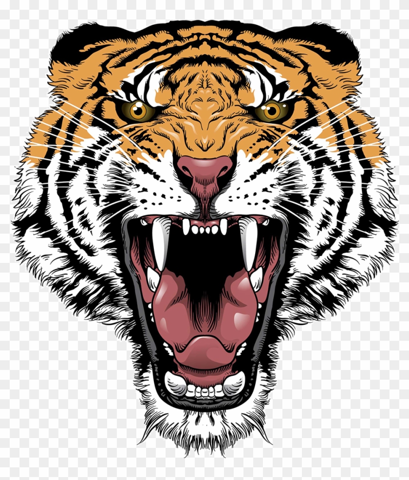 Siberian Tiger Lion Roar Clip Art - Siberian Tiger Lion Roar Clip Art #277788