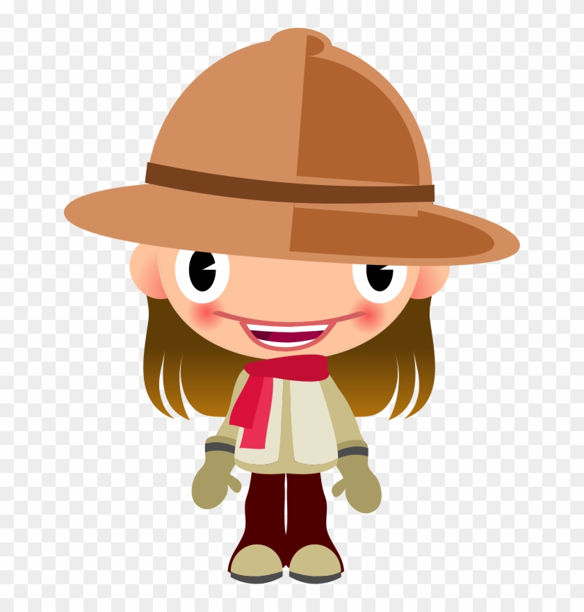 Free Talking Girl In Safari Clothes - Cold Weather Cold Clipart Png #277762