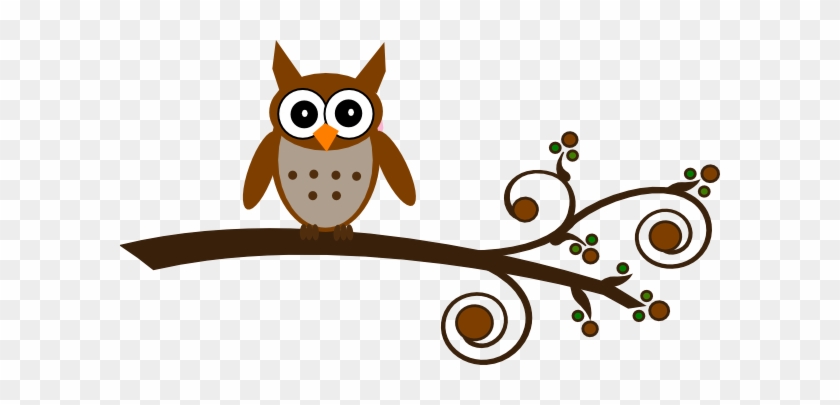 28 Collection Of Brown Owl Clipart - Brown Owl On A Branch Clip Art #277789