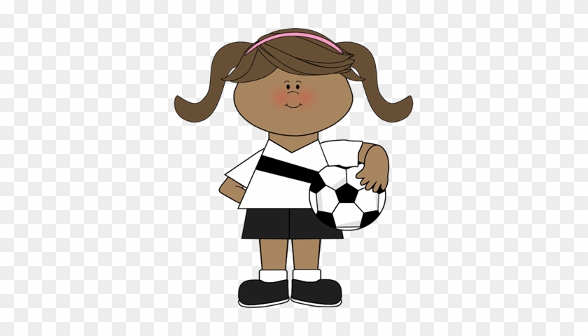 Girl Holding Soccer Ball Clip Art - Girl Holding Ball Clipart #277870
