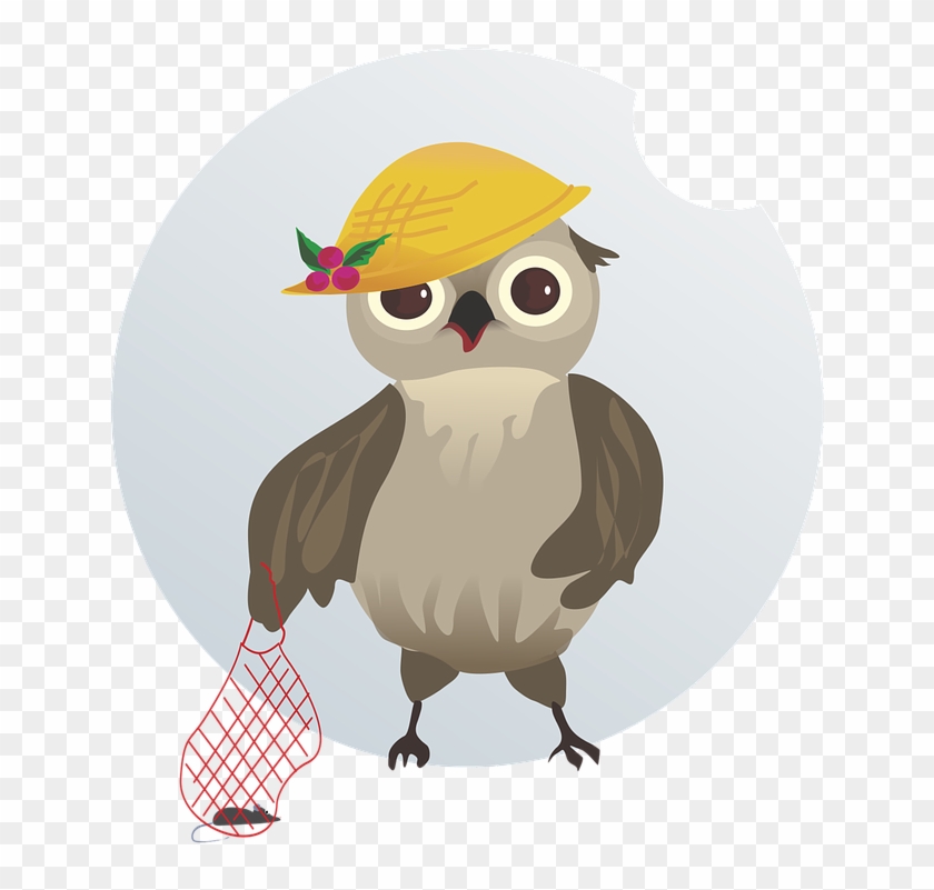 Vector, Figure, Bird, Owl, String Bag, Mouse, Cap - String Bag #277926