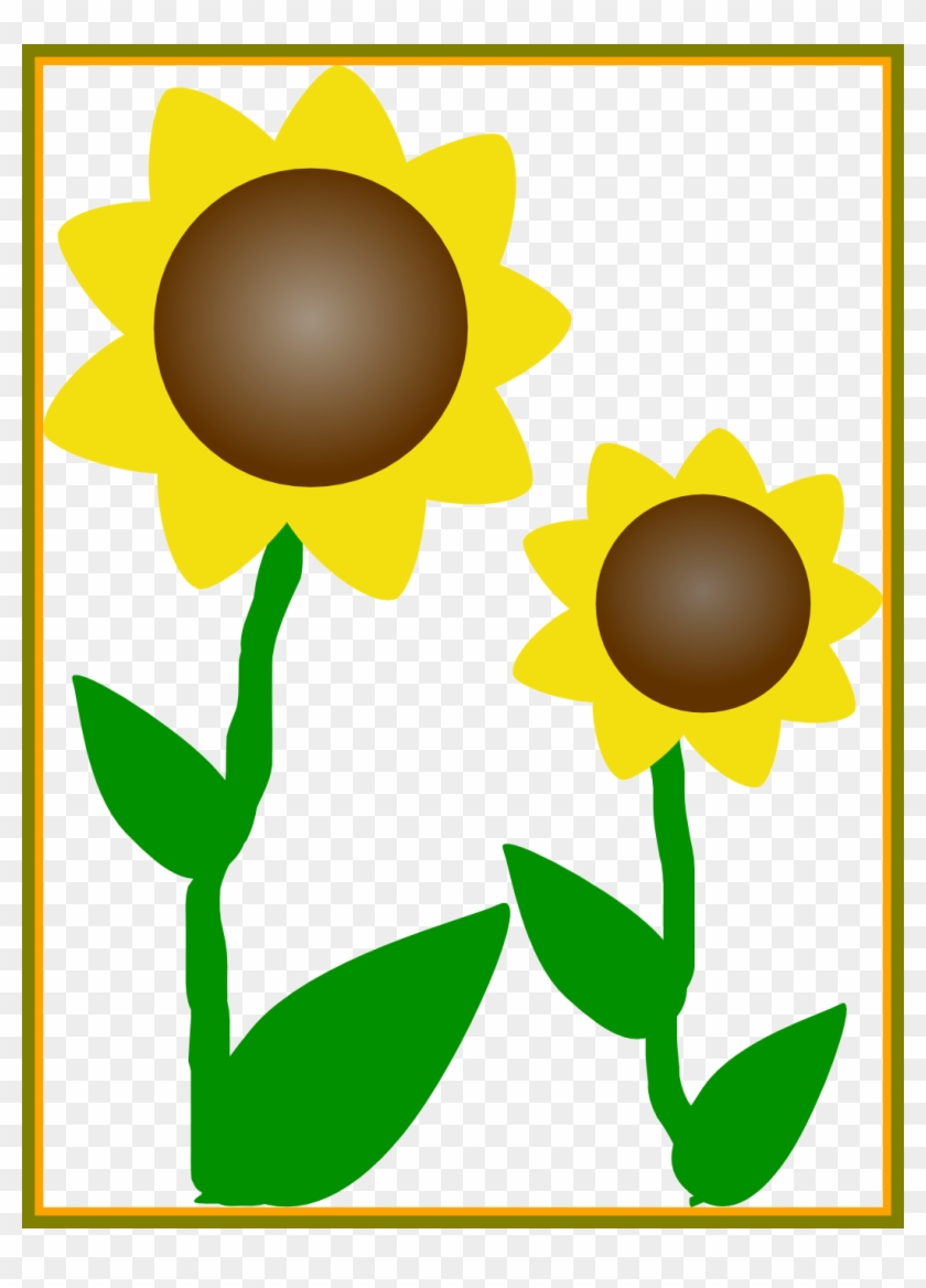 Stunning Sunflower Border Clipart Panda Pics For Png Animasi Bunga Matahari Png Free Transparent Png Clipart Images Download