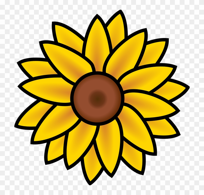 Free Sunflower Clipart 21, - Sunflower Clip Art #278226