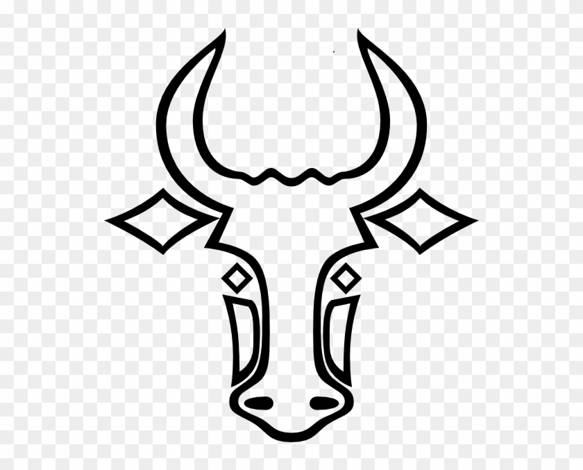 Bull Outline Clip Art At Clker - Outline Drawing Of Bull #278248