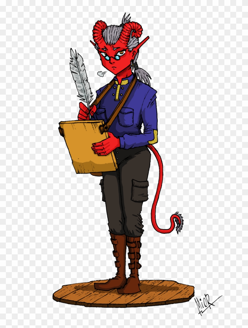 Tiefling Secretary By Netcyber - Cartoon #278295