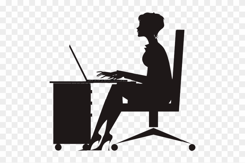 Secretary-silhouette - Secretary Icon Png #278300