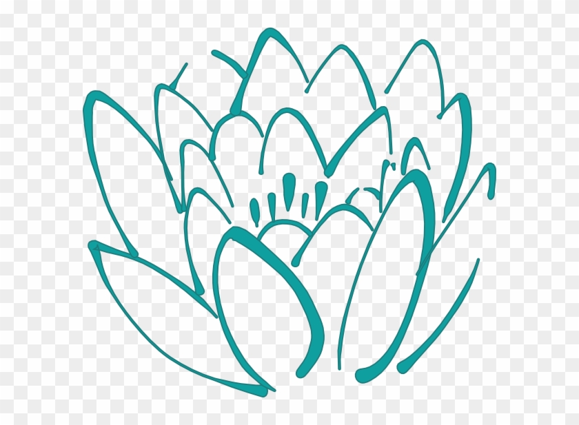 12 Petal Teal Lotus Clip Art At Clker Com Vector Clip - Lotus Flower Clip Art #278371
