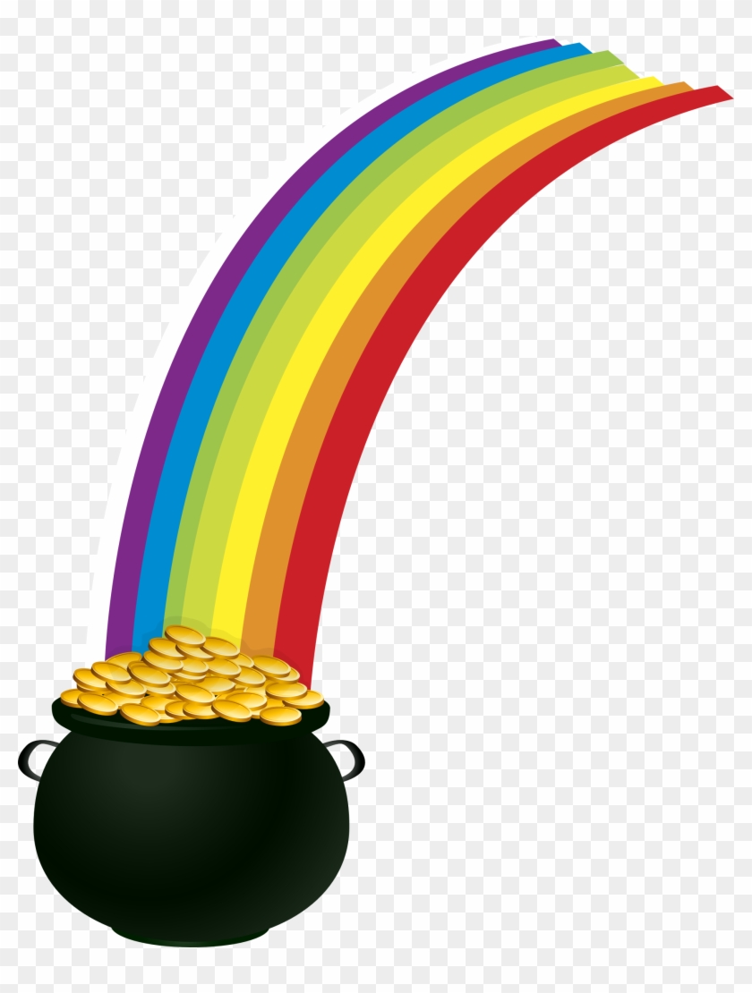 Clipart - Pot Of Gold Rainbow Png #278389