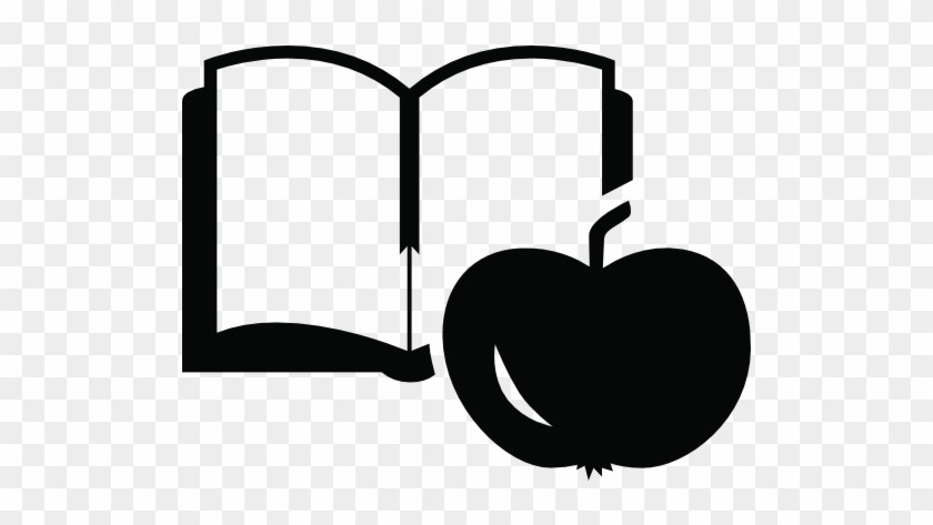 Open Book And Apple Icon - Pedagogia Icono #278507