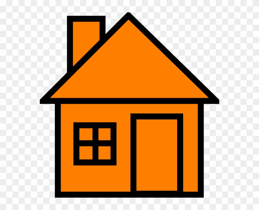 Home Clipart Orange - Black And White Animated Picture Of House #278631