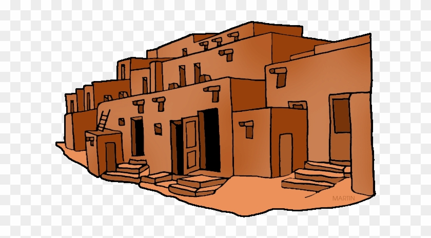 Southwestern Adobe - Pueblo Clipart #278633