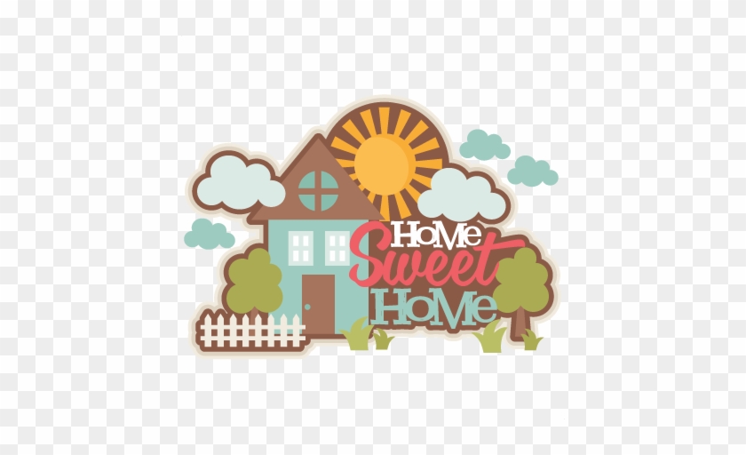 Home Sweet Home Title Svg Scrapbook Cut File Cute Clipart - Illustration #278674