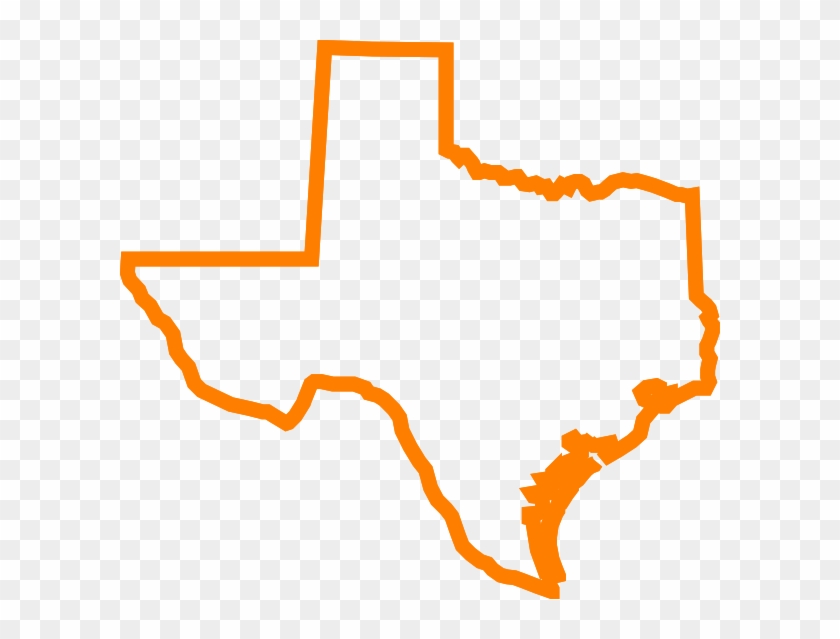 Texas - Outline - Clipart - Orange Texas Clip Art #278743