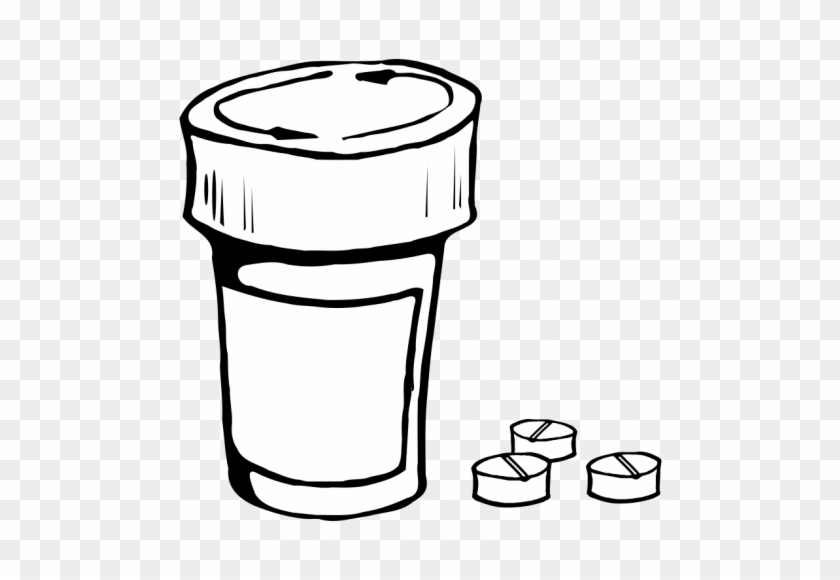 Vector Clip Art Of Pills And Bottle - Pill Bottle Clip Art #278747