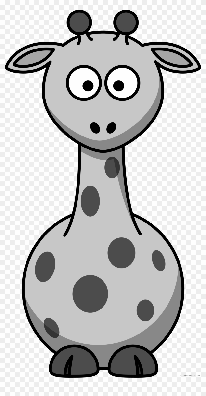 Cartoon Giraffe Animal Free Black White Clipart Images - Cartoon Giraffe #278865