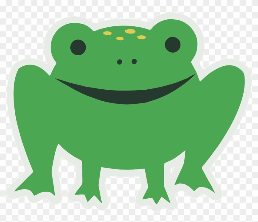Frog On Lily Pad Clipart 22, - Kundenspezifischer Cartoon-frosch Runder Aufkleber #278925