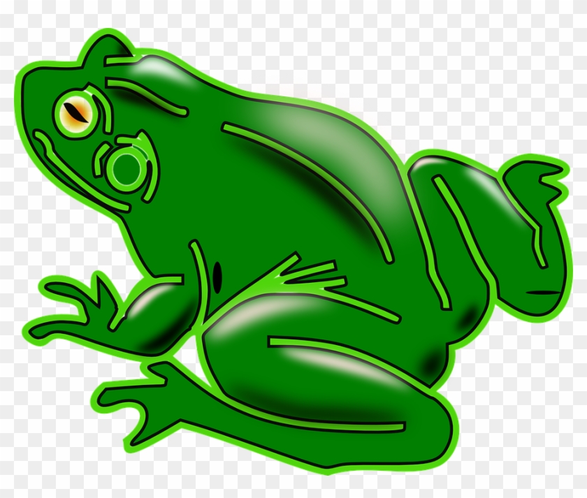 Frog On Lily Pad Clipart 21, - Animales Verde #278944