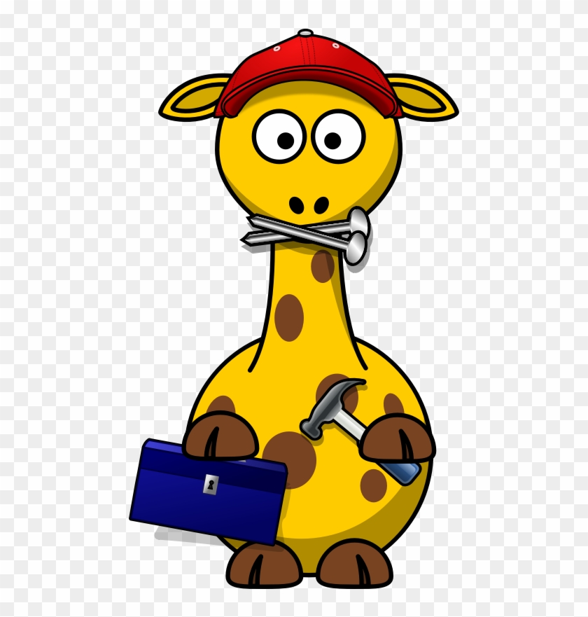 Clipart - Giraffe Craftsmen - Cartoon Giraffe #278977
