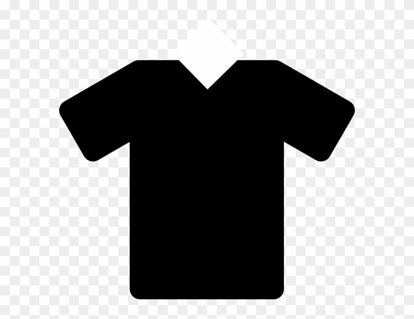 Black Tshirt Vneck Clip Art - Black T Shirt Template #278982
