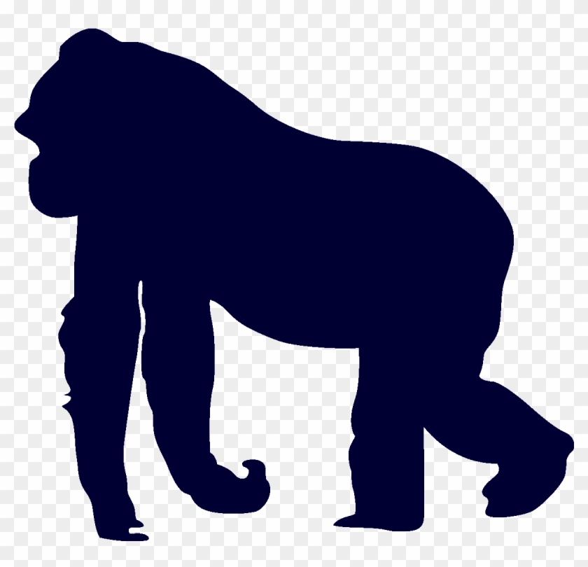 Stickers Muraux Animaux - Gorilla Silhouette #278989