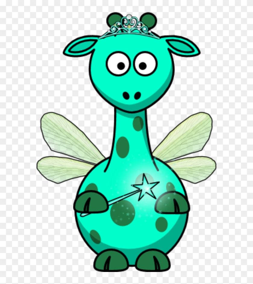 Giraffe As A Fairy - Cartoon Giraffe #279018