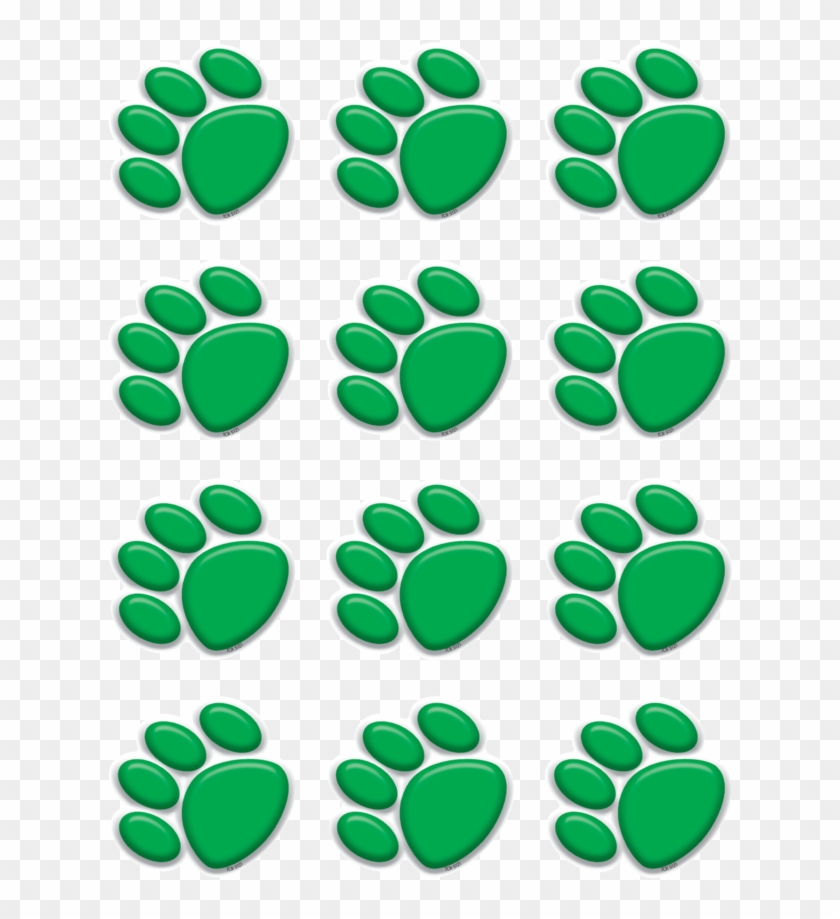 Tcr5121 Green Paw Prints Mini Accents Image - Harley Davidson Cupcake Toppers #279036