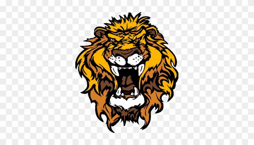 Cartoon Lion Face Roaring - 2 X 30cm/300mm Angry Lion Tiger Vinyl Sticker Decal #279064