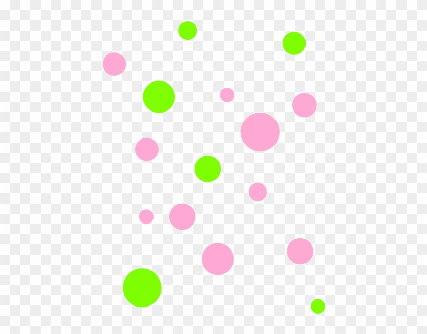 Pink And Green Polka Dots Clip Art - Pink And Green Dots #279063