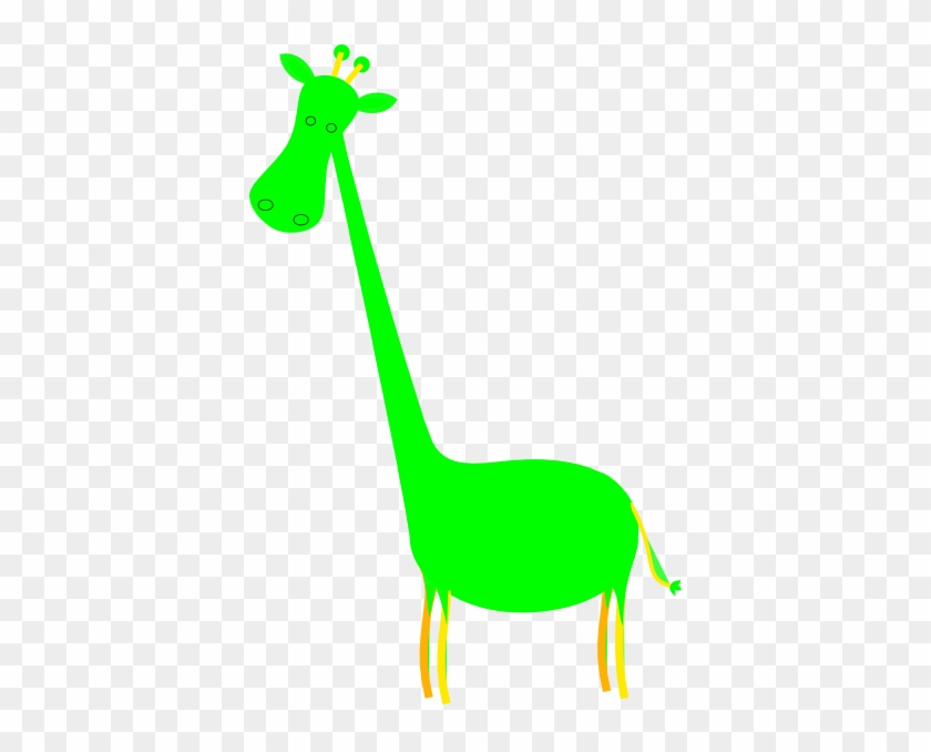 Green Giraffe Clip Art - Green Giraffe #279090