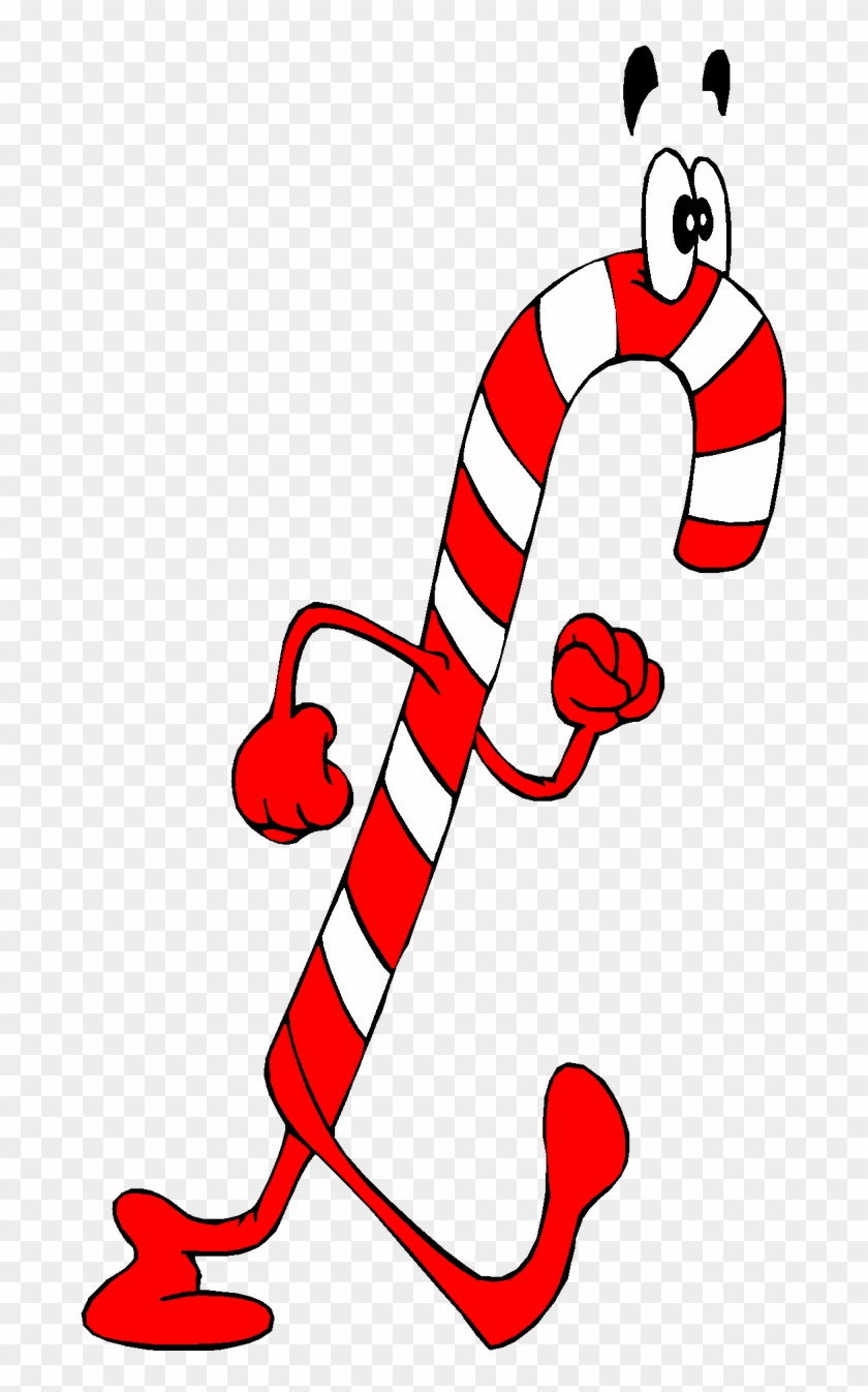 Vacation, Christmas, Holiday, Clip Art, Candy Cane - Cartoon Candy Cane With A Face #279125