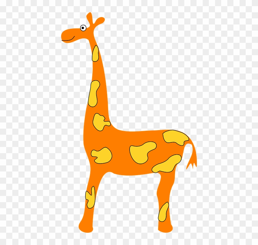 Giraffe Clip Art, Giraffe Silhouette Clip Art, Giraffe - Orange Giraffe Cartoon #279143