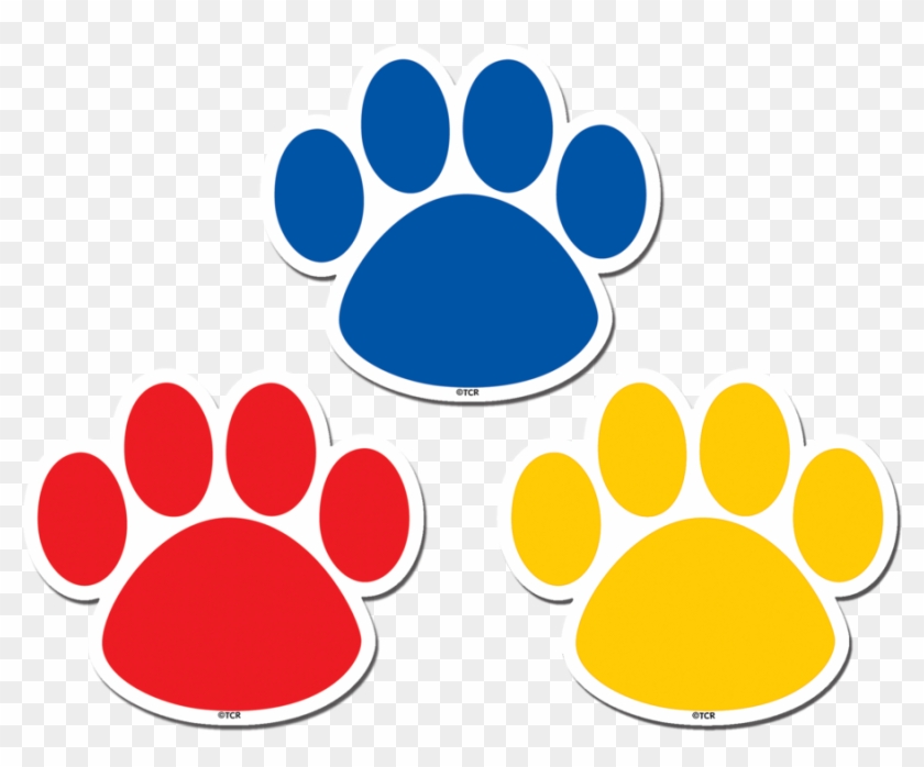 colorful paw prints clip art