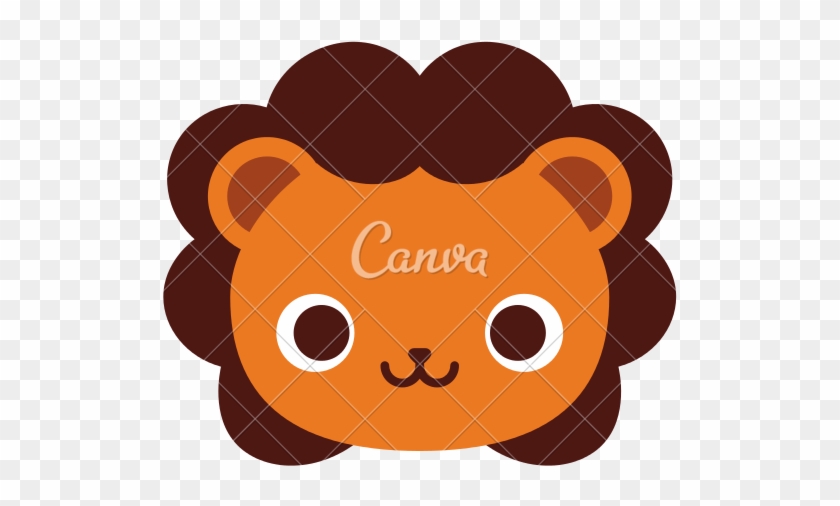 Lion Face Cartoon - Use Canva Like A Pro #279171