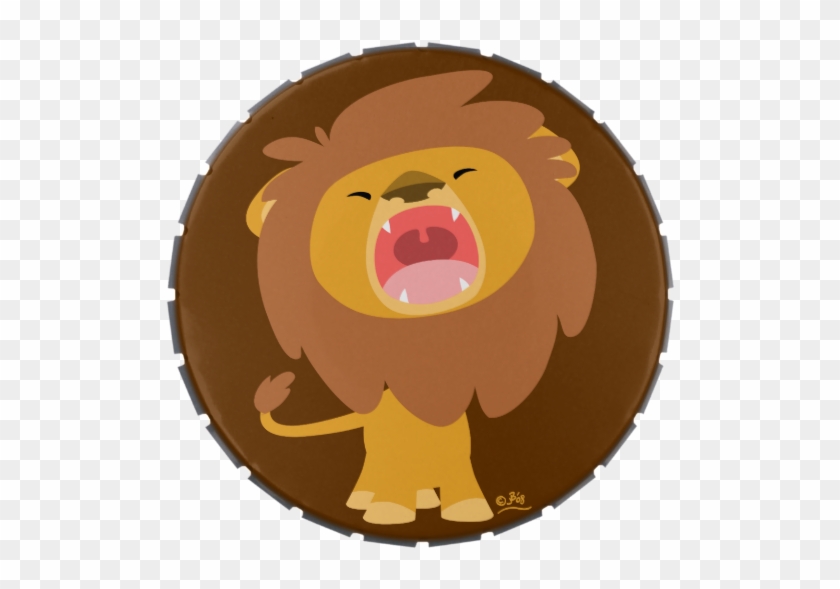 Cute Roaring Cartoon Lion Merch Collection By - Cartoon Roaring Lion #279197