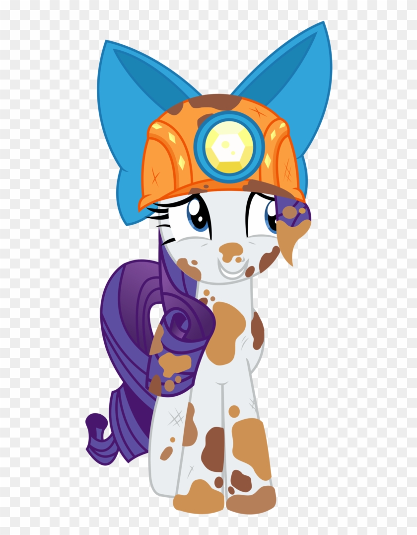 Sketchmcreations, Bow, Dirt, Dirty - Mlp Rarity Mining Helmet #279207