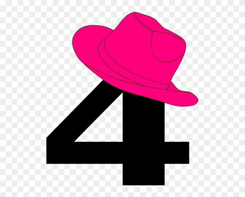 4 Pink Cowgirl Hat Clip Art - Cartoon Cowgirl Hat #279442