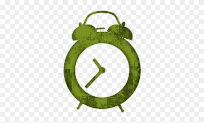 Traditional Alarm Clock Icon Clipart - Clock Clipart Green #279449