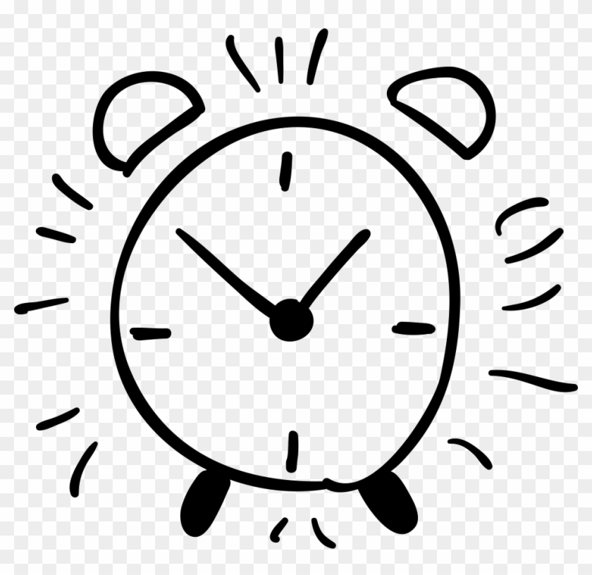 Drawn Clock Hand Png - Alarm Clock Outline #279478