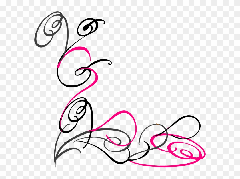 Pink Swirl Designs - Pink And Black Swirls #279690