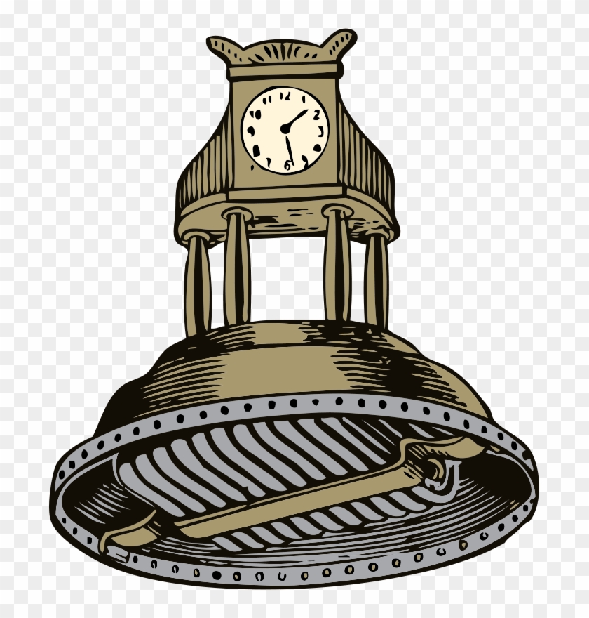 Free Roman Clock Free Hourglass Free Self Winding Clock - Maquina Del Tiempo Png #279789