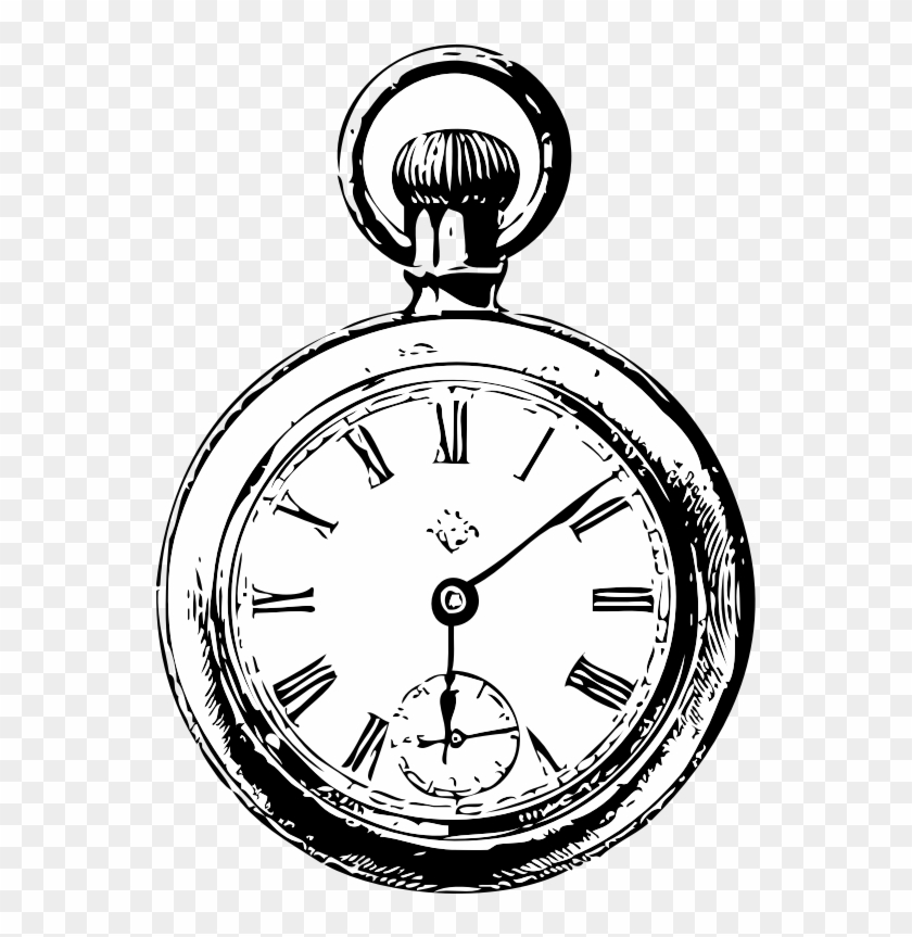Drawn Clock Tim Burton - Pocket Watch Clipart #279817