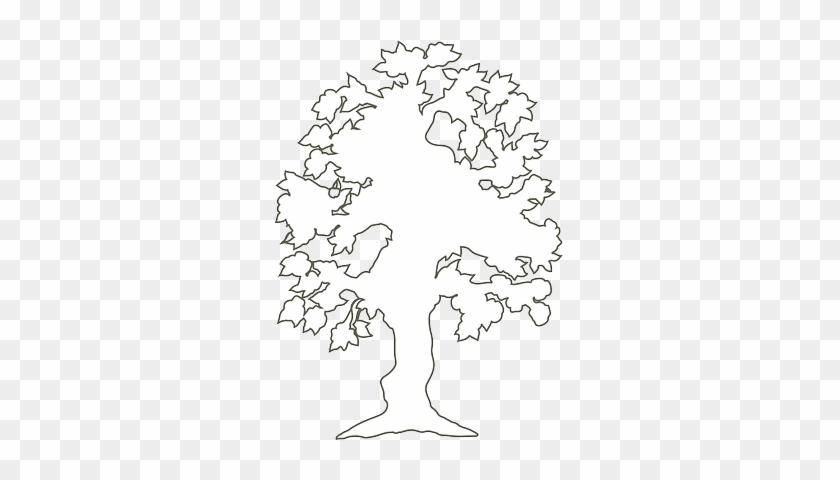 Black, Simple, Outline, Drawing, Silhouette, Tree - Outline Of A Tree #279832