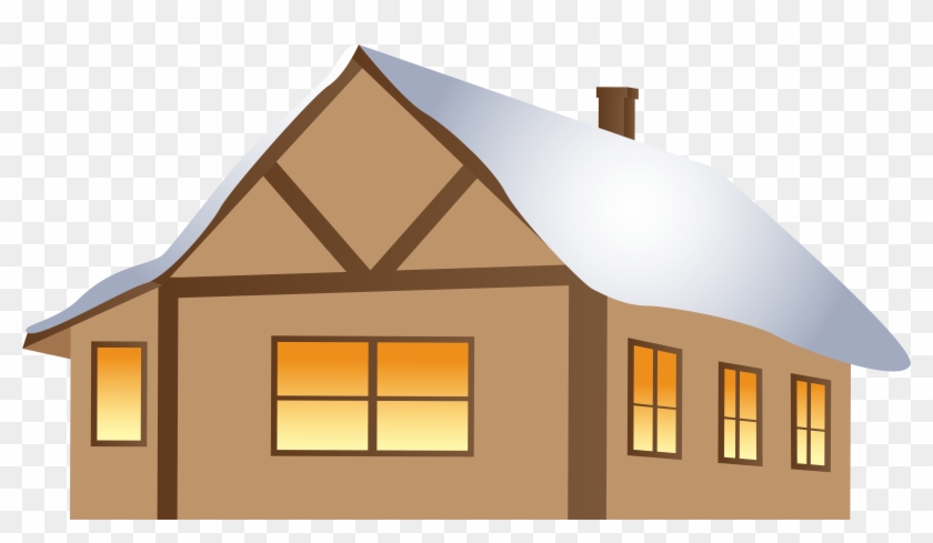 Winter Brown House Png Clipart Image - House #279933