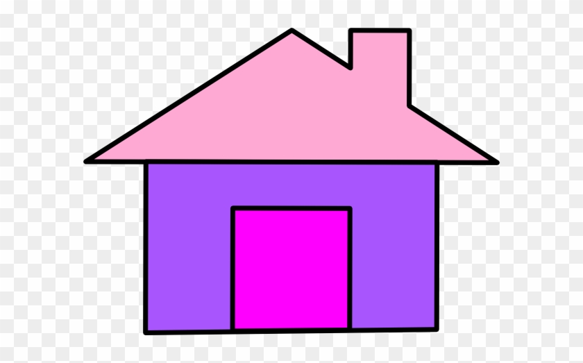 House In Pink And Purple Clip Art - Violet House Clipart #279928