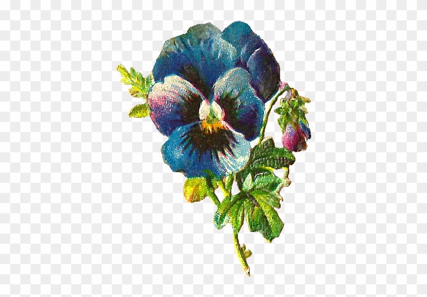 Blue Flower Clipart Victorian - Victorian Blue Flower #279937