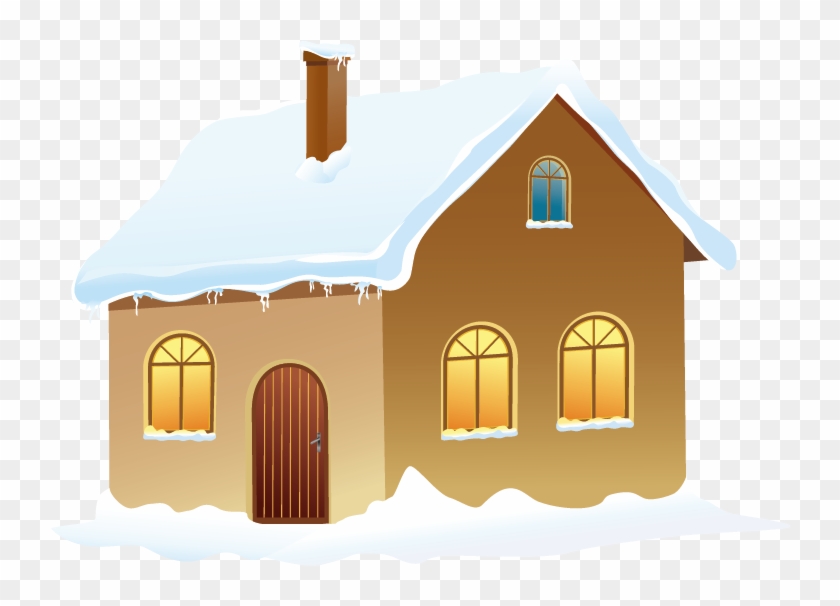 Winter House Clipart - Snowy House Clipart #279960