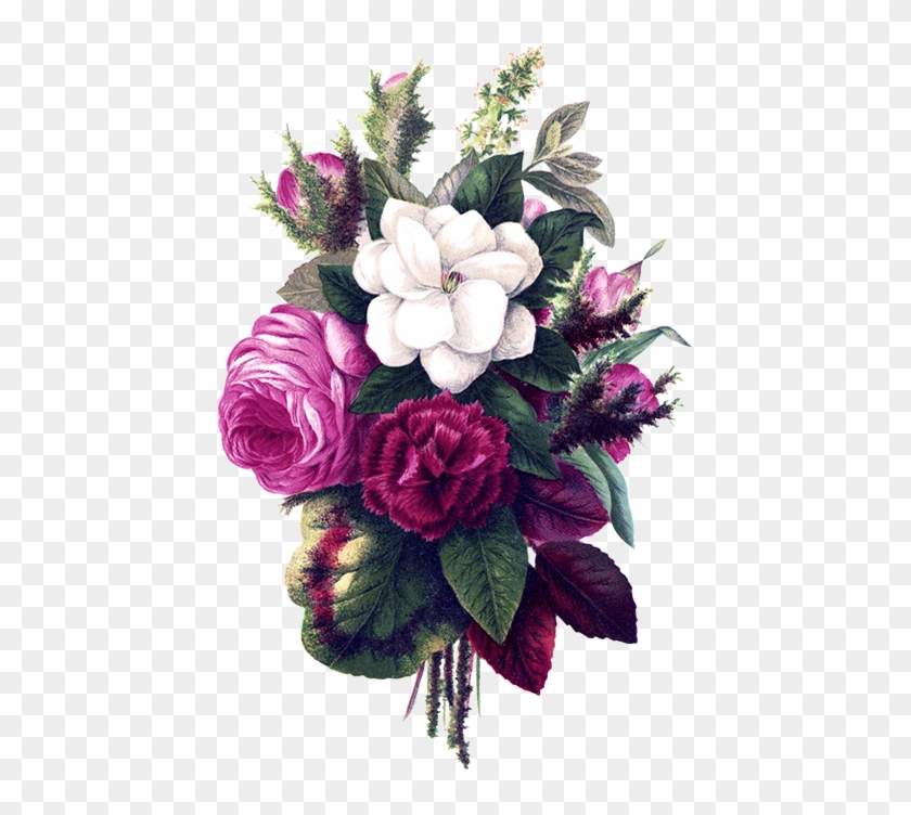 Flower Bouquet Decoration - Purple Flower Vintage Png #279972