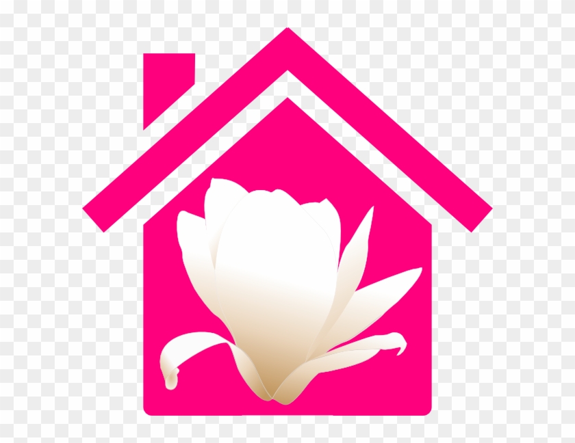 Pink House 2 Clip Art At Clker - House Outline #279991